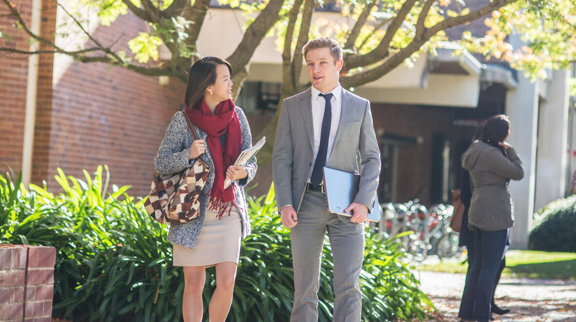 Students in courtyard